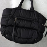 プラダ ナイロン キルティング 2way ハンドバッグ ショルダーバッグ トライアングルロゴ ブラック - NEWSED