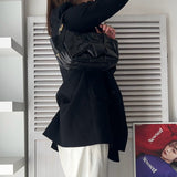 プラダ レザー リボン 2way ハンドバッグ ショルダーバッグ ブラック ギャランティーカード付き - NEWSED