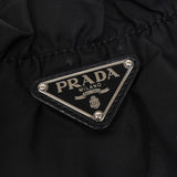 プラダ テスート ポコノ ナイロン トライアングルロゴ ギャザー 2way ハンドバッグ ショルダーバッグ ブラック - NEWSED