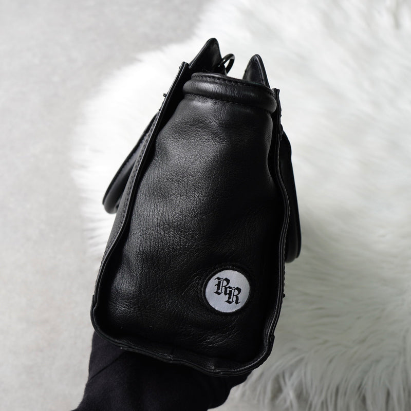 ディーゼル アイコン レザー 2way ハンドバッグ ショルダーバッグ ブラック - NEWSED