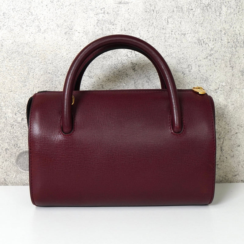 カルティエ マスト レザー 2way ミニボストンバッグ ショルダーバッグ ボルドー - NEWSED