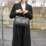 サンローラン ベイビーカバス レザー 2way ハンドバッグ ショルダーバッグ グレー - NEWSED