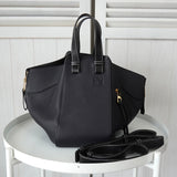 ロエベ ハンモック スモール レザー 2way ハンドバッグ ショルダーバッグ ネイビー - NEWSED