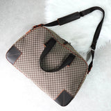 セリーヌ マカダム キャンバス / レザー 2way ボストンバッグ ベージュ / ブラウン - NEWSED