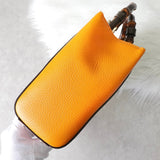 グッチ バンブー レザー 2WAY ハンドバッグ ショルダーバッグ ピンク / オレンジ - NEWSED
