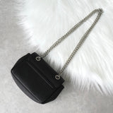 ヴィヴィアン ウエストウッド オーブ ヴィーガンレザー チェーン ミニ ショルダーバッグ 2way ポシェット シルバー ブラック - NEWSED