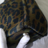 プラダ カナパ キャンバス ミリタリー柄 レオパード 2way ハンドバッグ / ショルダーバッグ カーキ - NEWSED