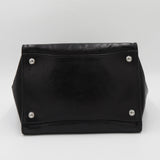 プラダ レザー 2way ハンドバッグ ショルダーバッグ 三角プレート ブラック - NEWSED