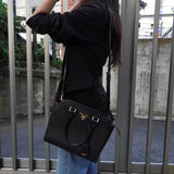 プラダ サフィアーノ レザー 2way ハンドバッグ ショルダーバッグ ブラック - NEWSED