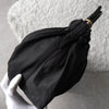 Prada Tessuto Pocono Nylon/Leather Braided Handle Ribbon Gathered 2way Handbag Shoulder Bag Black