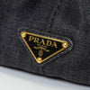 Prada Canapa 牛仔布两用手提包/单肩包，灰色