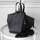 ロエベ ハンモック スモール レザー 2way ハンドバッグ ショルダーバッグ ネイビー - NEWSED