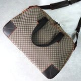 セリーヌ マカダム キャンバス / レザー 2way ボストンバッグ ベージュ / ブラウン - NEWSED