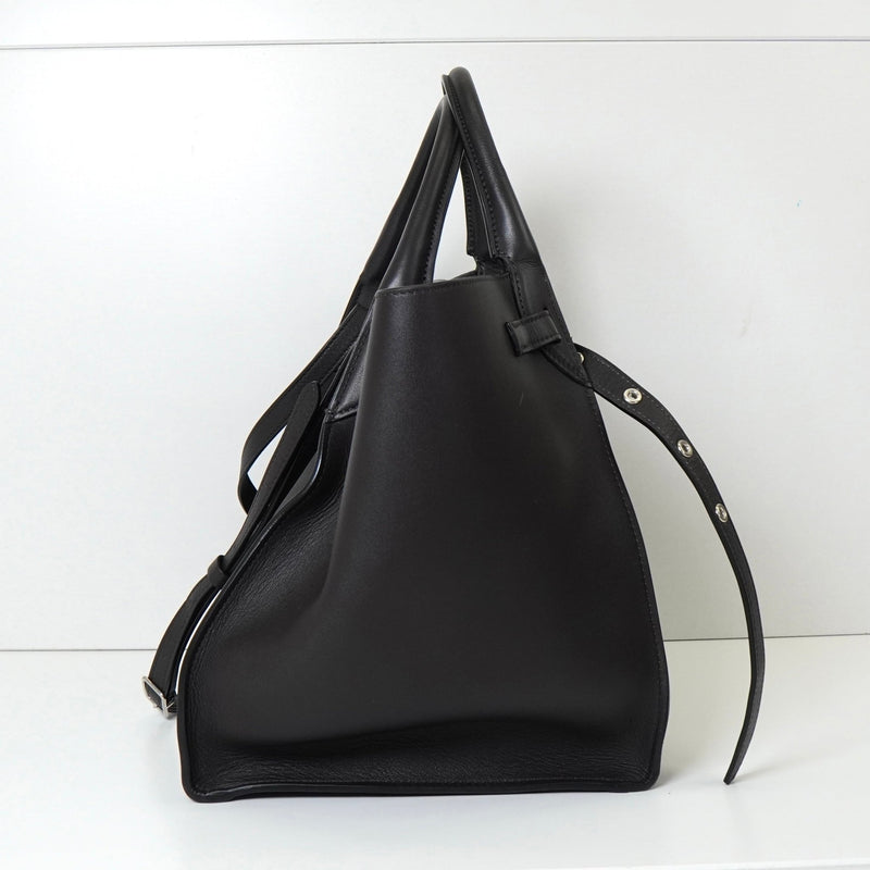 Celine Big Bag Small Leather 2-Way Handbag Shoulder Bag Brown
