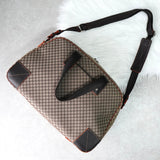 セリーヌ マカダム キャンバス / レザー 2way ボストンバッグ ベージュ / ブラウン - NEWSED