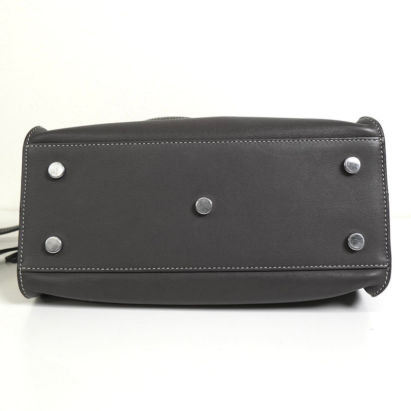 サンローラン ベイビーカバス レザー 2way ハンドバッグ ショルダーバッグ グレー - NEWSED