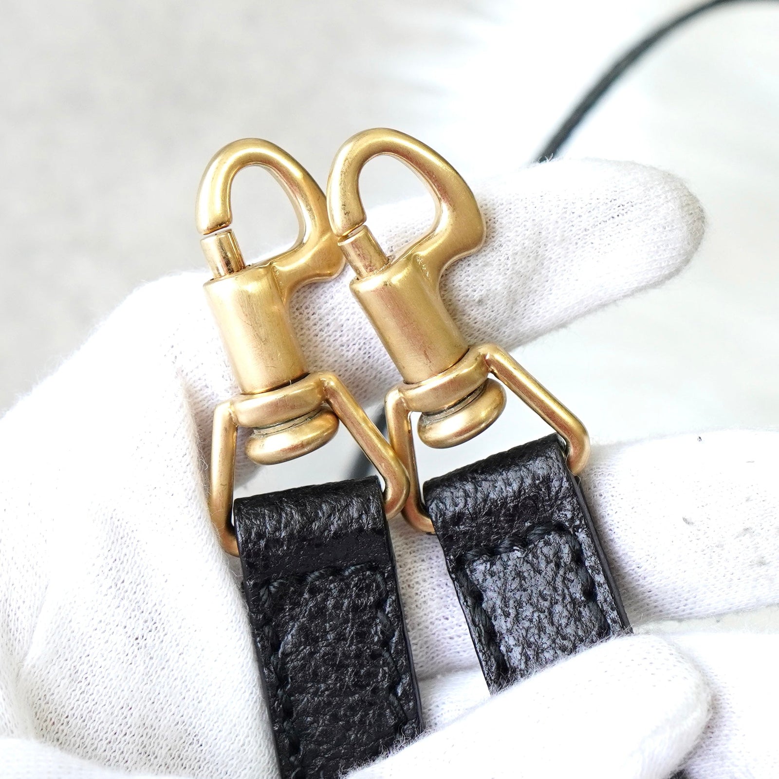 グッチ バンブー レザー 2way ハンドバッグ ショルダーバッグ ブラック 