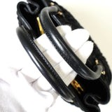 プラダ ロゴ ギャザー テスート ポコノ ナイロン 2way ハンドバッグ ショルダーバッグ ブラック - NEWSED