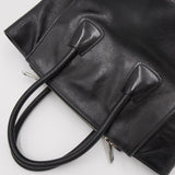 プラダ レザー 2way ハンドバッグ ショルダーバッグ 三角プレート ブラック - NEWSED