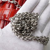 ヴィヴィアン ウエストウッド オーブ パテントレザー チェーンショルダー 2way ハンドバッグ ショルダーバッグ レッド - NEWSED