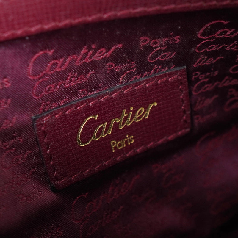 カルティエ マスト レザー 2way ミニボストンバッグ ショルダーバッグ ボルドー - NEWSED