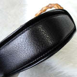 グッチ バンブー レザー 2way ハンドバッグ ショルダーバッグ ブラック - NEWSED