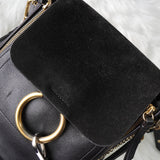 クロエ フェイ スエード レザー 2way リュックサック ショルダーバッグ ブラック / ゴールド - NEWSED