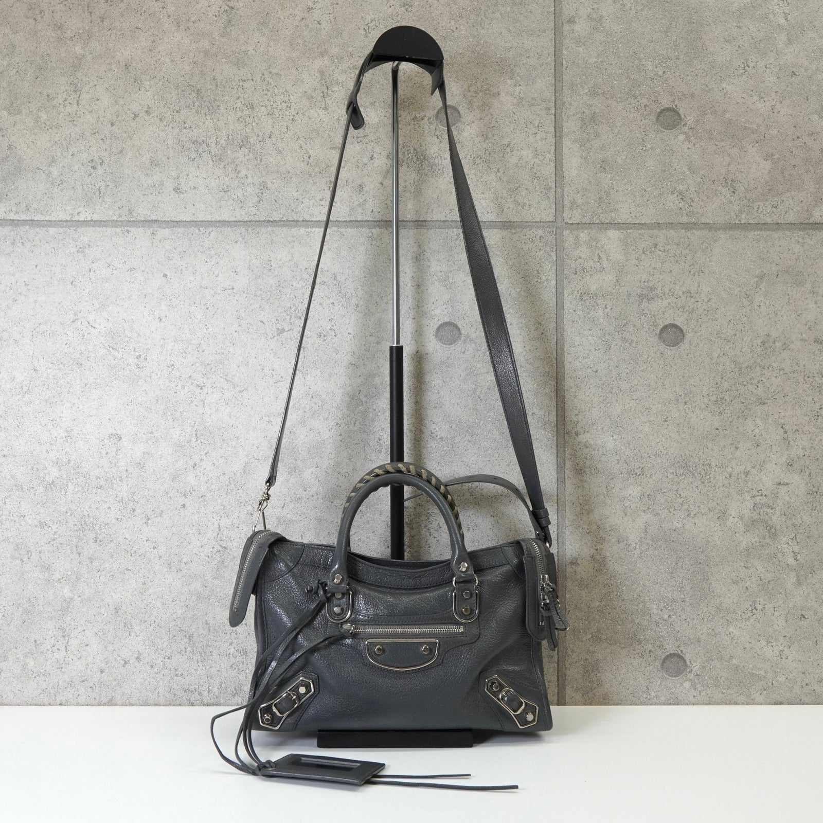 バレンシアガ クラシック メタルエッジシティ レザー 2way