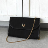 ディオール シャドー トロッター キャンバス / レザー 2way チェーンショルダー ショルダーバッグ ブラック - NEWSED