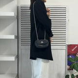 ヴィヴィアン ウエストウッド オーブ ヴィーガンレザー チェーン ミニ ショルダーバッグ 2way ポシェット シルバー ブラック - NEWSED