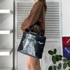 Celine Macadam Patent Leather 2-way Handbag Shoulder Bag A4 Storage Black