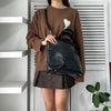 Celine Macadam Patent Leather 2-way Handbag Shoulder Bag A4 Storage Black