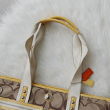 コーチ シグネチャー 2way キャンバス トートバッグ ショルダーバッグ ベージュ F14871 - NEWSED