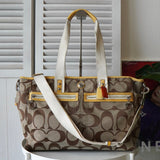 コーチ シグネチャー 2way キャンバス トートバッグ ショルダーバッグ ベージュ F14871 - NEWSED