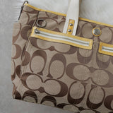 コーチ シグネチャー 2way キャンバス トートバッグ ショルダーバッグ ベージュ F14871 - NEWSED