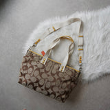 コーチ シグネチャー 2way キャンバス トートバッグ ショルダーバッグ ベージュ F14871 - NEWSED