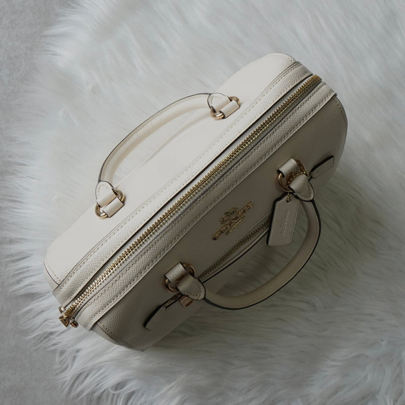 コーチ ロゴ レザー 2way ハンドバッグ ショルダーバッグ ホワイト F79946 - NEWSED