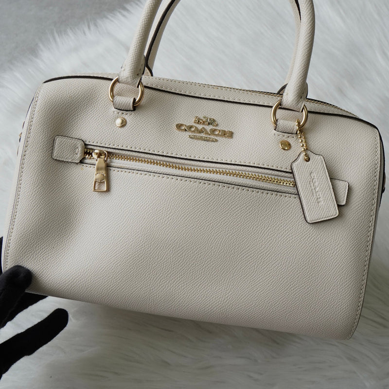 コーチ ロゴ レザー 2way ハンドバッグ ショルダーバッグ ホワイト F79946 - NEWSED