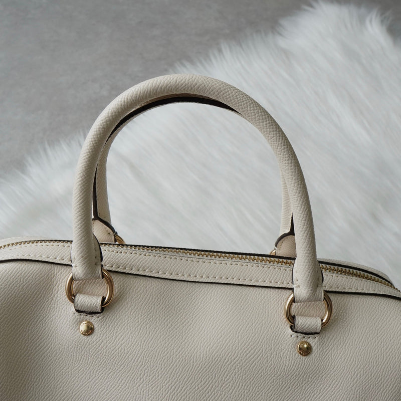 コーチ ロゴ レザー 2way ハンドバッグ ショルダーバッグ ホワイト F79946 - NEWSED