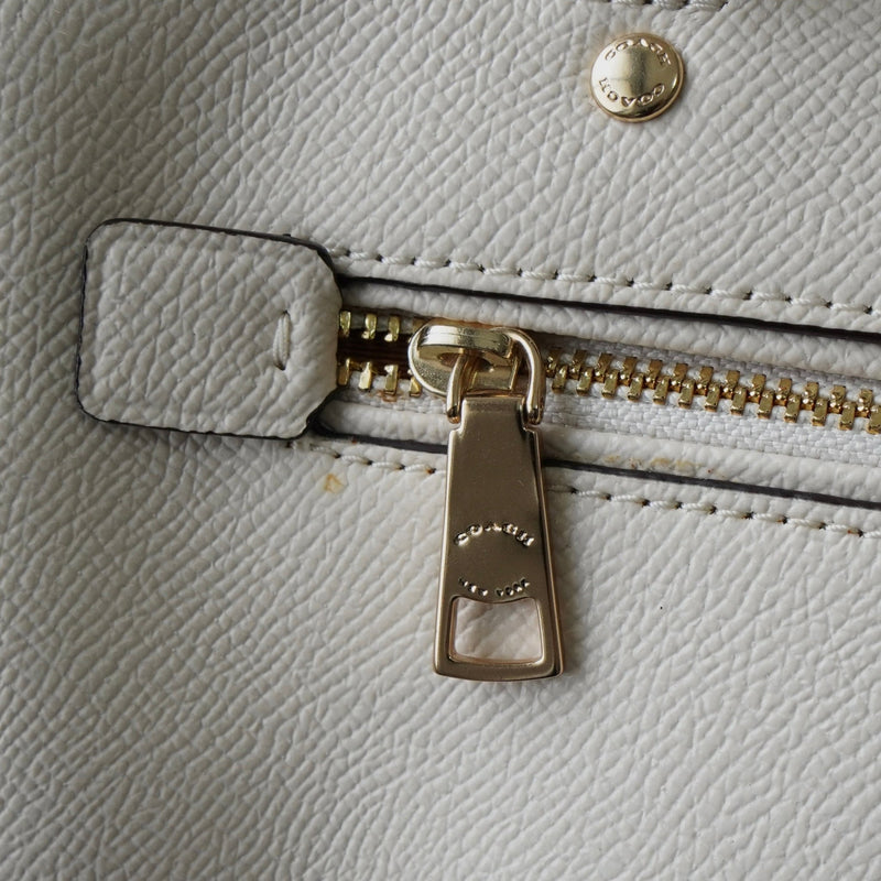 コーチ ロゴ レザー 2way ハンドバッグ ショルダーバッグ ホワイト F79946 - NEWSED