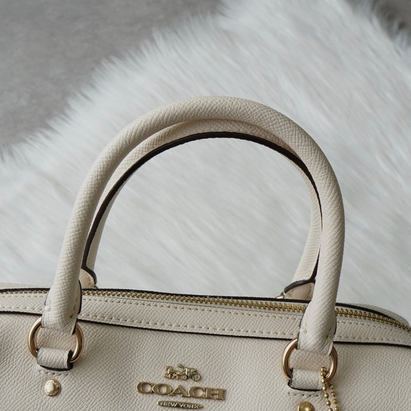 コーチ ロゴ レザー 2way ハンドバッグ ショルダーバッグ ホワイト F79946 - NEWSED