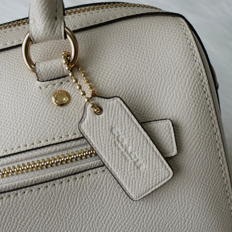 コーチ ロゴ レザー 2way ハンドバッグ ショルダーバッグ ホワイト F79946 - NEWSED