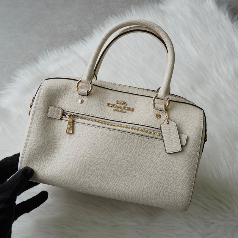 コーチ ロゴ レザー 2way ハンドバッグ ショルダーバッグ ホワイト F79946 - NEWSED