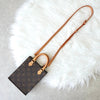 Louis Vuitton Monogram Petite Sac Plat 两用迷你包，手提包/单肩包，棕色，M69442