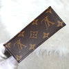 Louis Vuitton Monogram Petite Sac Plat 两用迷你包，手提包/单肩包，棕色，M69442