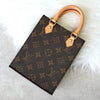 Louis Vuitton Monogram Petite Sac Plat 两用迷你包，手提包/单肩包，棕色，M69442
