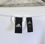 アディダス トラックジャケット ロゴ刺繍 ホワイト 2XL - NEWSED