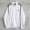 アディダス トラックジャケット ロゴ刺繍 ホワイト 2XL