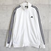 アディダス トラックジャケット ロゴ刺繍 ホワイト 2XL