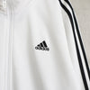 アディダス トラックジャケット ロゴ刺繍 ホワイト 2XL